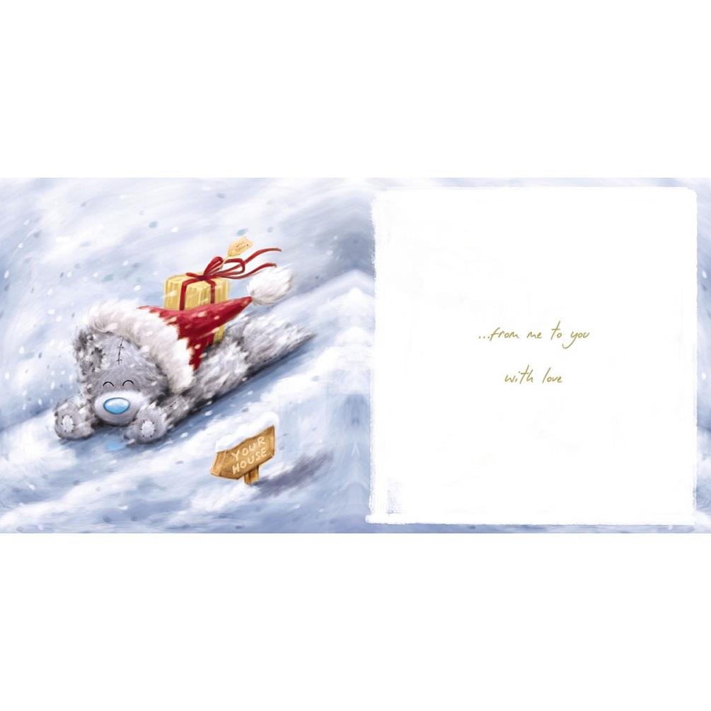 Merry Christmas Softly Drawn Me to You Bear Christmas Card Extra Image 1